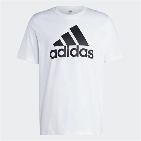 Men S Clothing Essentials Single Jersey Big Logo Tee White Adidas