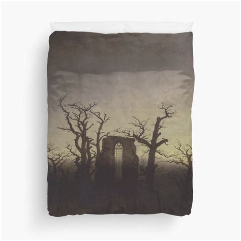 The Abbey In The Oakwood Caspar David Friedrich Duvet Cover For