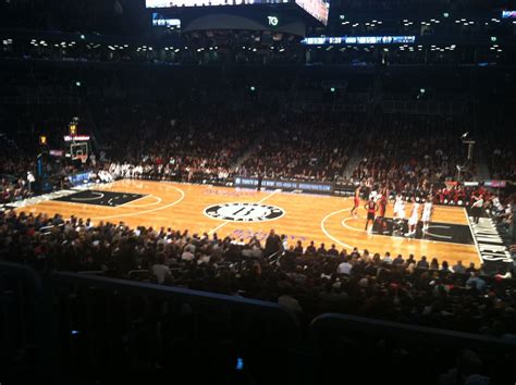 Brooklyn Nets court at the Barclays Center (Brooklyn, NY) 11/3/2012 ...