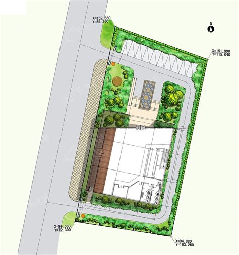 室外建筑平面图PSD素材免费下载 红动网