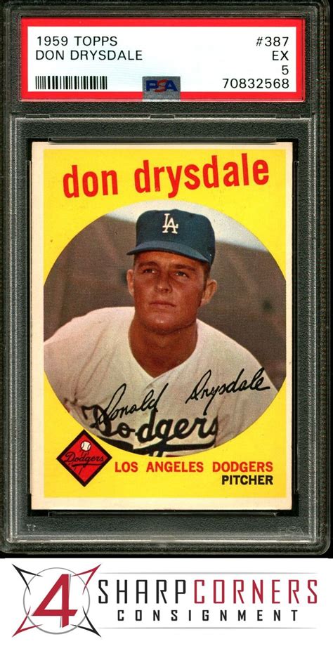 Topps Don Drysdale Dodgers Hof Psa Ebay