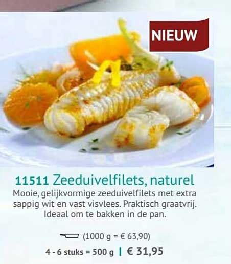 Zeeduivelfilets Naturel Aanbieding Bij Bofrost 1Folders Nl