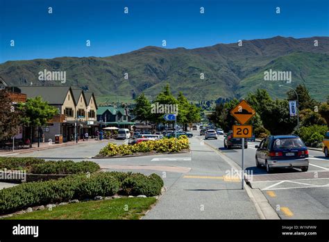 The Town Of Wanaka Lake Wanaka Otago Region South Island New