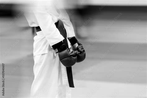 The concept of a black and white sports background for martial arts ...