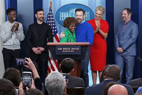 Cast Of Ted Lasso Visits The White House To Discuss Mental Health