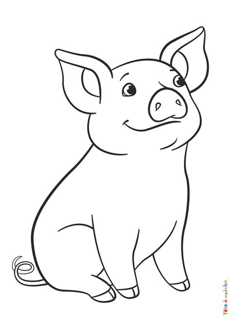 Cochon Animaux Coloriages Imprimer Dessin A Colorier Cochon The Best