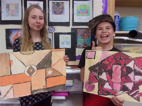 Sixth Grade Adventure Monochromatic Abstraction Art Lesson The 6th Graders Experimented