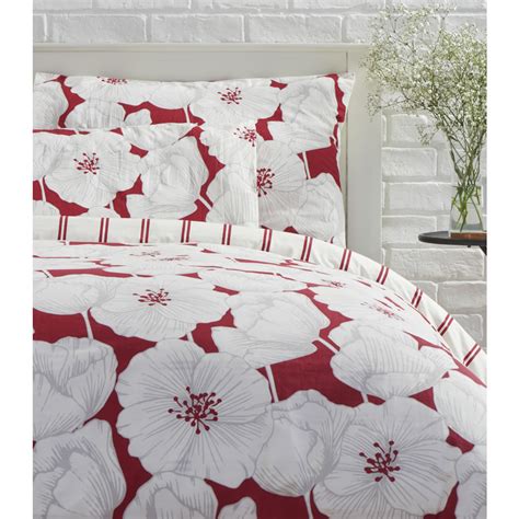 Wilko Red Floral King Size Duvet Set Wilko