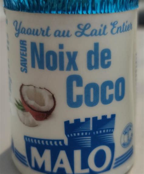 Yaourt Au Lait Entier Saveur Noix De Coco Malo Kalorie Kj A Nutri N