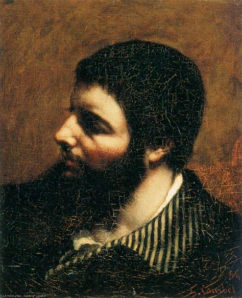 Artwork Replica Self-Portrait with Striped Collar, 1854 by Gustave ...