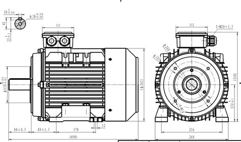 TEC Three Phase 400v Electric Motor 5 5Kw 4 Pole 1500rpm With Face And