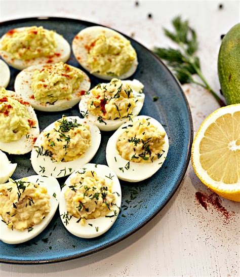 Stuffed Deviled Eggs with Avocado - Delice Recipes