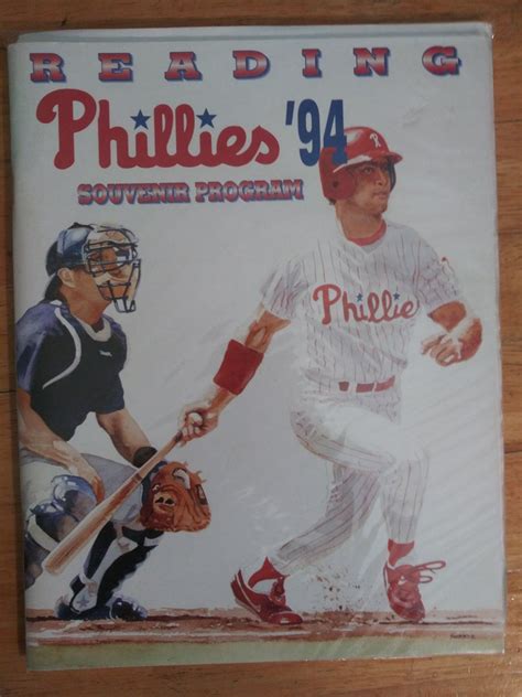 1994 Reading Phillies Souvenir Program Phillies Minor League