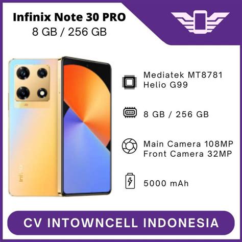 Jual Infinix Note 30 Pro 8 256GB Garansi Resmi New Di Seller CV