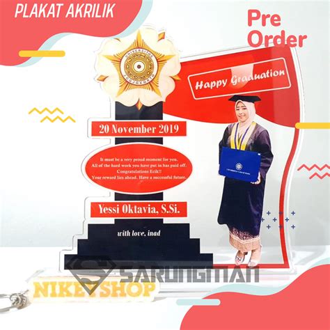 Plakat Wisuda Akrilik Custom Kado Wisuda Lazada Indonesia