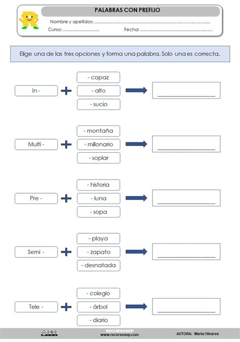 Actividades Prefijos Y Sufijos Ejercitación Para Imprimir Los Quintos