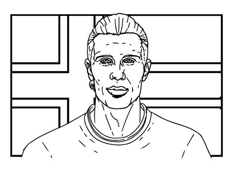 37 Erling Haaland Coloring Pages