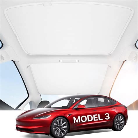 Reevaa Tesla Model Roof Sunshade No Sagging No Gaps Tesla