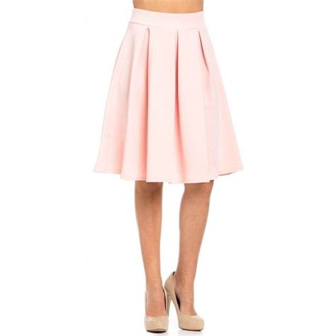 High Waisted Pleated Midi Skirt In Dust Pink