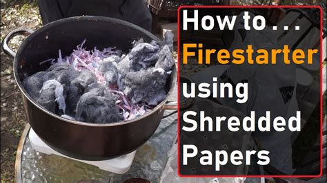 How To Make Firestarter Using Shredded Paper Lint Sawdust And Candle