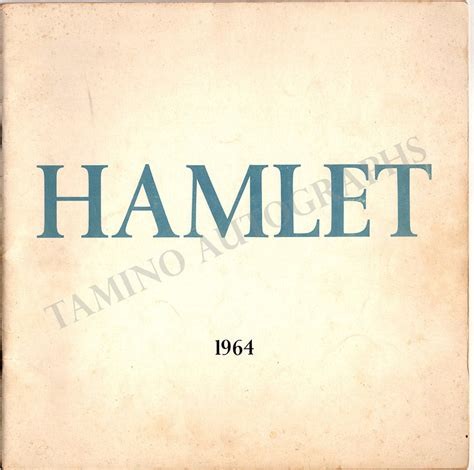 Richard Burton Autograph Signed Program Hamlet 1964 – Tamino