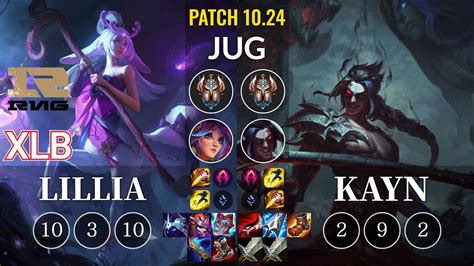 RNG XLB Lillia Vs Kayn Jungle KR Patch 10 24 YouTube