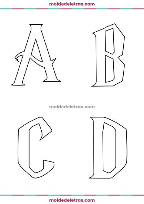 Modelos De Letras A - 64 Moldes de Letras para Imprimir Gratuitamente | Revista Artesanato