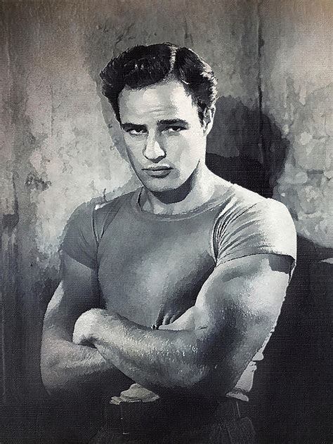 Marlon Brando Art D35 Poster Painting By Sean Emily Fine Art America