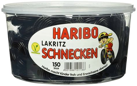 Haribo Lakritz Schnecken 150 Stück Dose pantry24