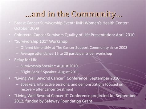 Survivorship Program Examples