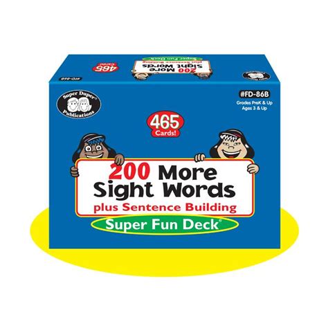 More Sight Words Fun Deck The Brainary Australia