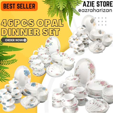 New Design Pcs Opal Dinner Set Premium Opalware Set Pinggan Makan