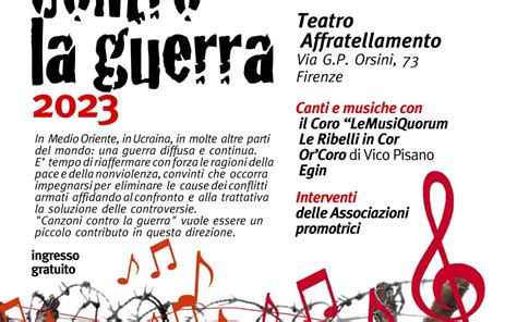 Istituto Ernesto De Martino CANZONI CONTRO LA GUERRA 2023 TEATRO L