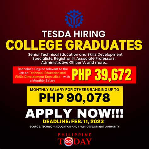 Tesda Has Opportunities For You Philippine Go