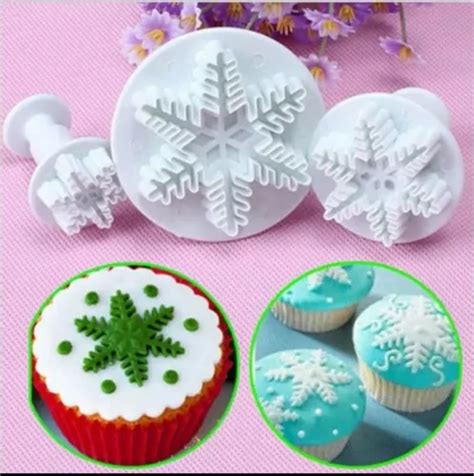 Kit Cortador Ejetor Floco De Neve Pasta Americana Biscuit