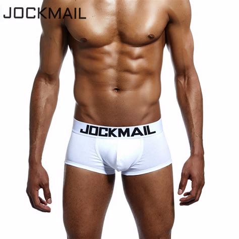 JOCKMAIL bóxer de algodón para hombre ropa interior clásica básica de