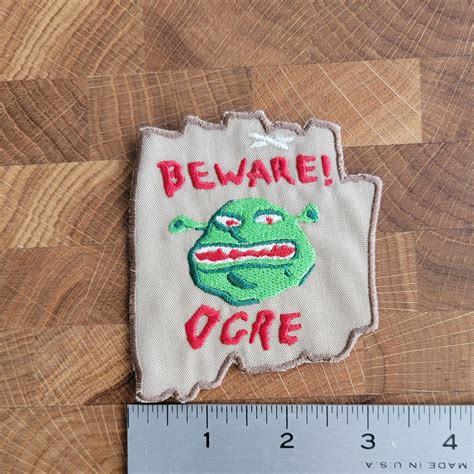 Beware Ogre Shrek Patch Etsy