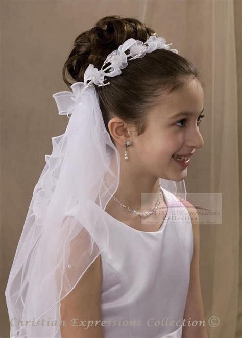 First Communion Headpieces First Communion Wreath Veil V First