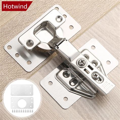 Hotwind 1pair Cabinet Hinge Repair Plate Kit Kitchen Cupboard Door