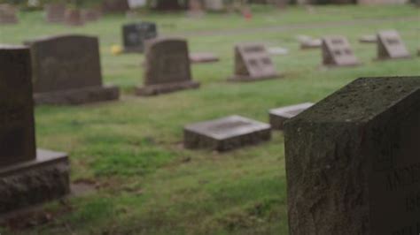 Grave Markers Gravestones Cemetery Stock Footage Video (100% Royalty ...