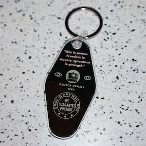 1984 Big Brother Telescreen Classic Book Fiction Inspired Retro Key Tag Keychain - Etsy