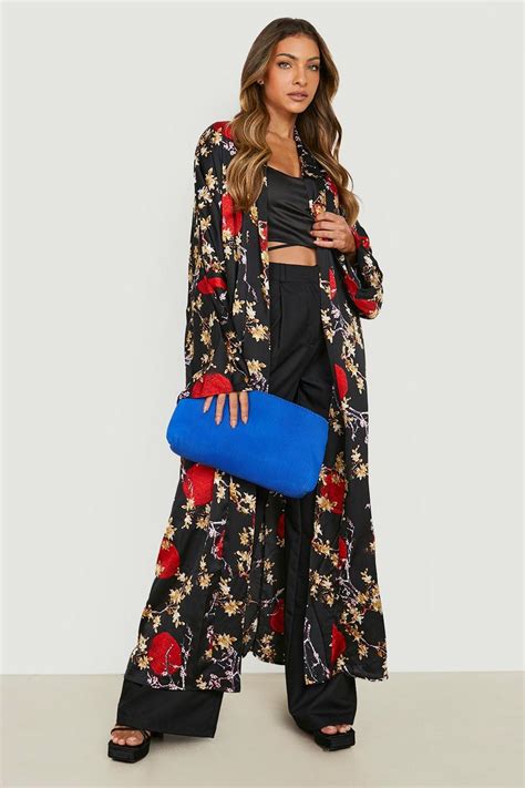 Floral Print Kimono Boohoo Uk