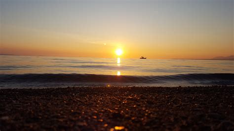 Wallpaper Sunlight Landscape Sunset Sea Shore Sand Sky Beach