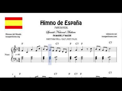 National Anthem Of Spain Easy Sheet Music For Piano Begginners With