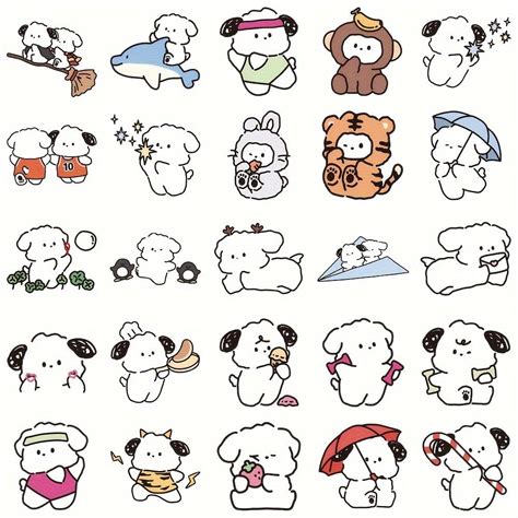 pcs cute puppy stickers  tabletphone case waterproof adhesive