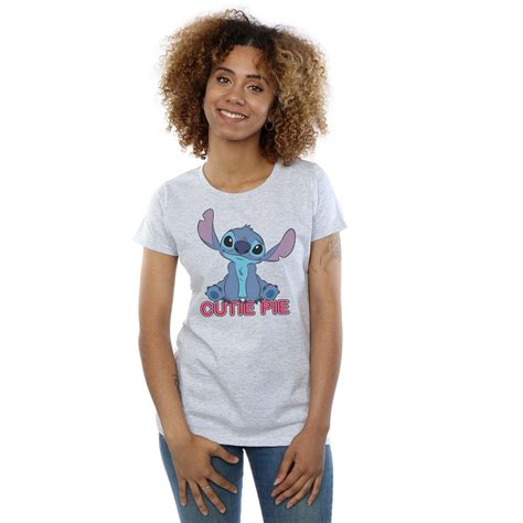 Disney Womens Lilo And Stitch Stitch Cutie Pie Cotton T Shirt