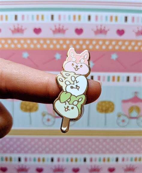 Dango X Shiba Mashup Hard Enamel Pin Etsy Canada Enamel Pins Hard