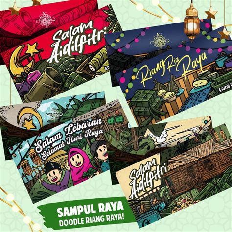 BORONG SAMPUL RAYA 2024 PILIH DESIGN 1 PACK 5 PCS SAMPUL RAYA