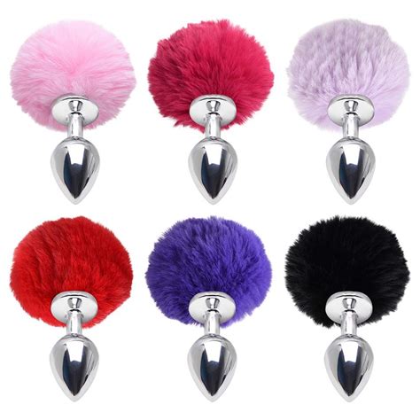 Plug Anal Médio Aço Pompom Coelho Sexy Import Gall