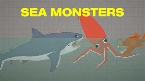 MEGALODON VS KRAKEN VS ANGLER FISH IN MELON PLAYGROUND (PEOPLE PLAYGROUND - ACTION SANDBOX ...